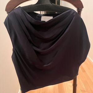 Michelle Mason Navy Draped Top